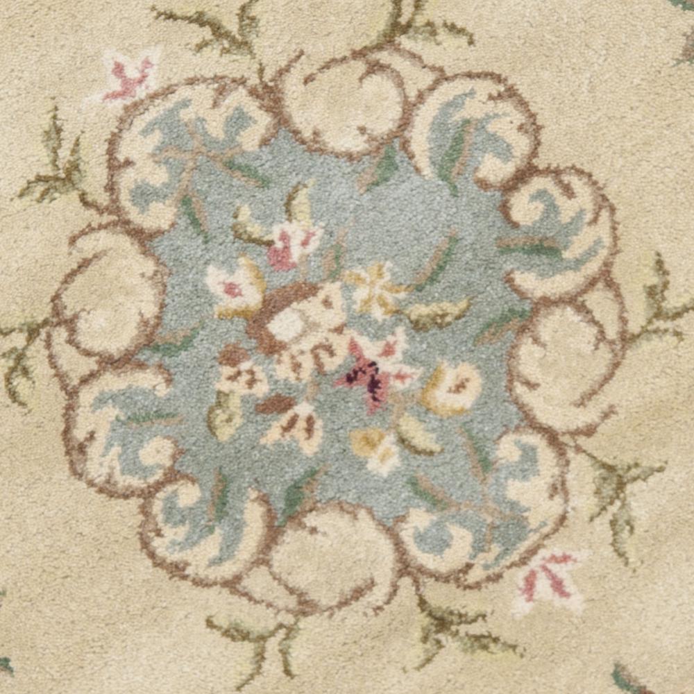 BERGAMA, IVORY / LIGHT BLUE, 4' X 4' Round, Area Rug. Picture 2