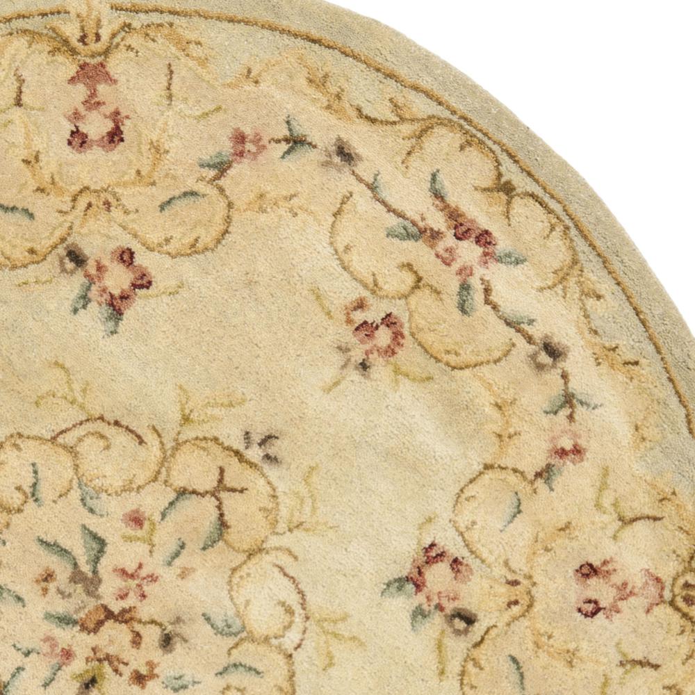BERGAMA, LIGHT GREEN / BEIGE, 4' X 4' Round, Area Rug. Picture 3