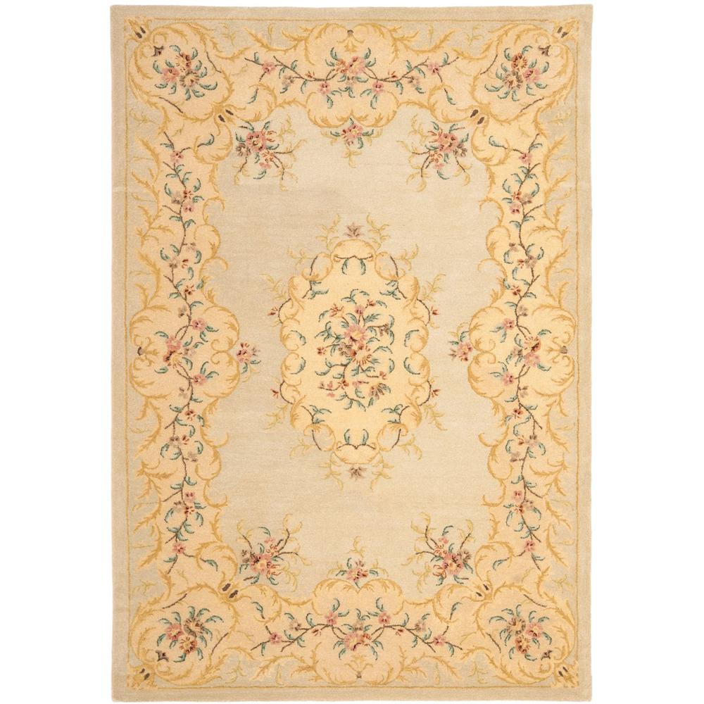 BERGAMA, LIGHT GREEN / BEIGE, 5' X 8', Area Rug. Picture 1