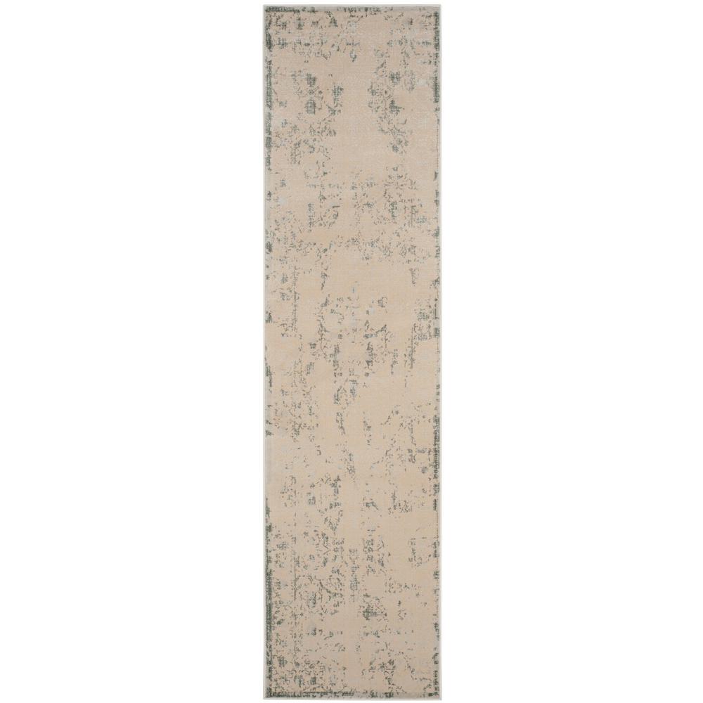 BRILLIANCE, CREAM / LIGHT BLUE, 2'-2" X 8', Area Rug. Picture 1