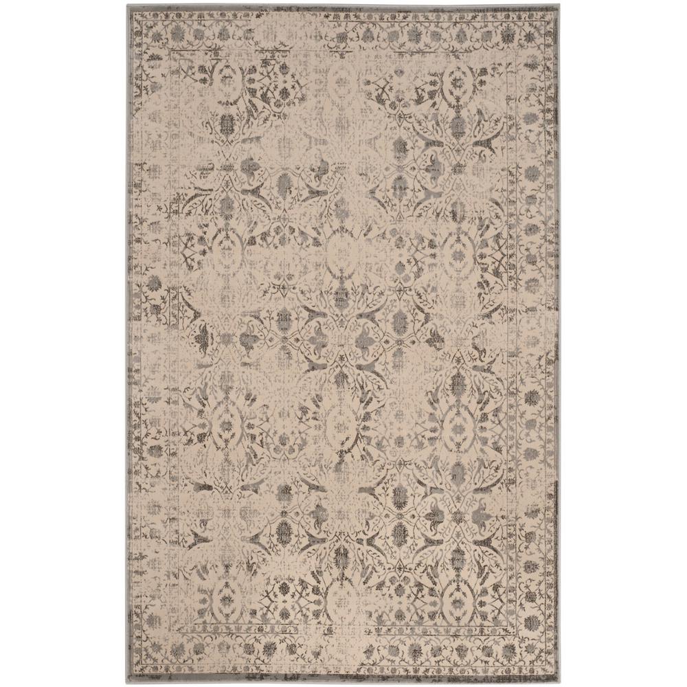 BRILLIANCE, CREAM / GREY, 5'-1" X 7'-6", Area Rug. Picture 1