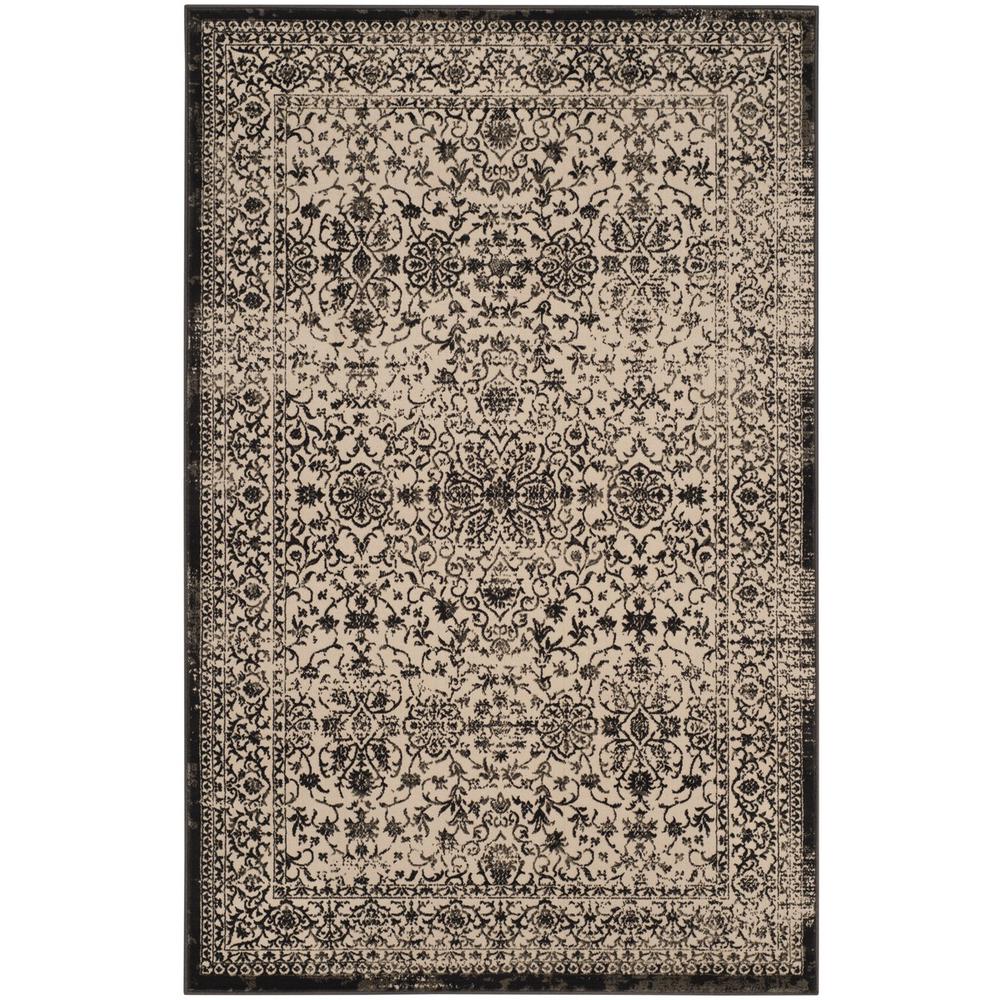BRILLIANCE, CREME / BLACK, 4' X 6', Area Rug, BRL504C-4. Picture 1