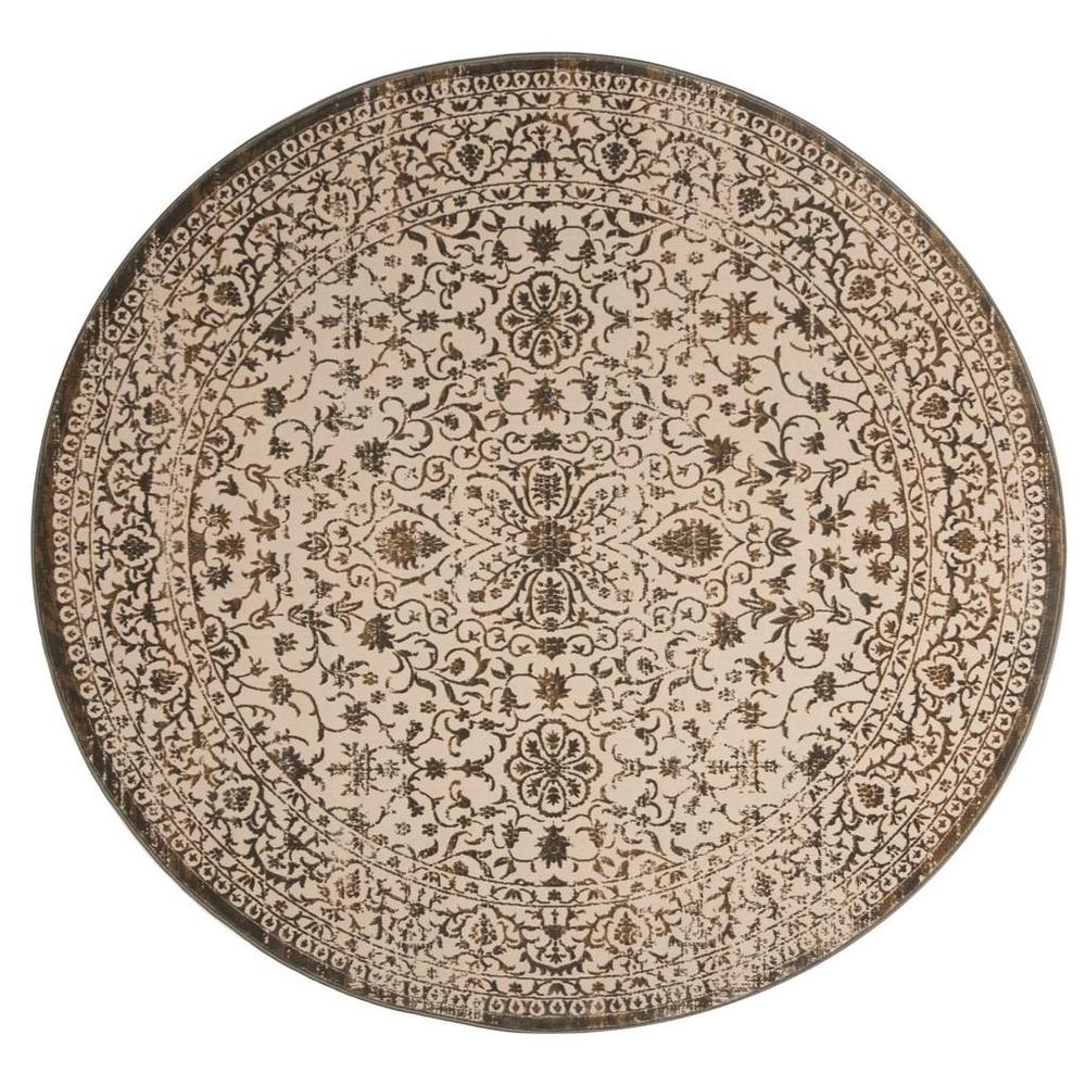 BRILLIANCE, CREAM / BRONZE, 6'-7" X 6'-7" Round, Area Rug, BRL504D-7R. Picture 1