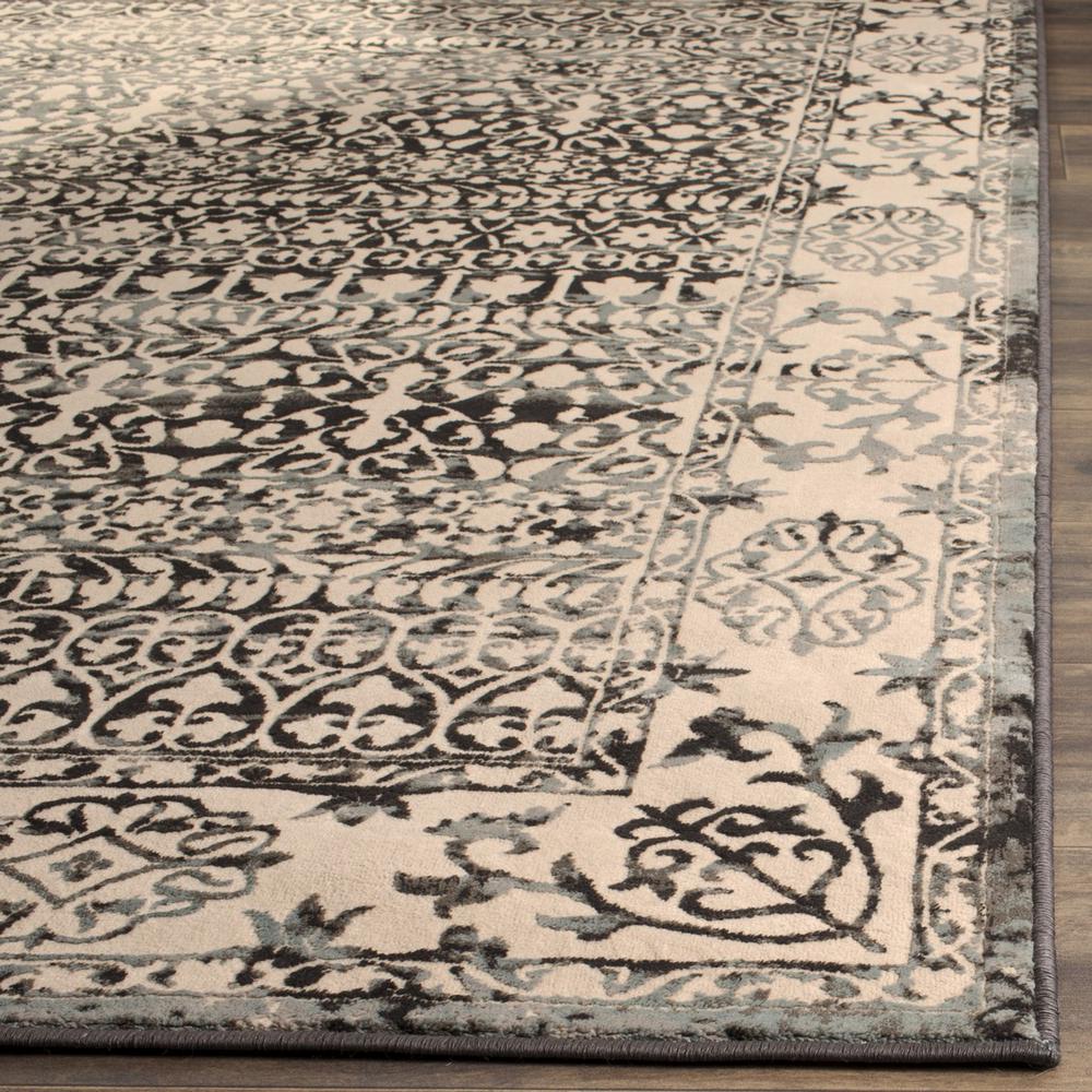 BRILLIANCE, CREAM / DARK GREY, 4' X 6', Area Rug. Picture 1