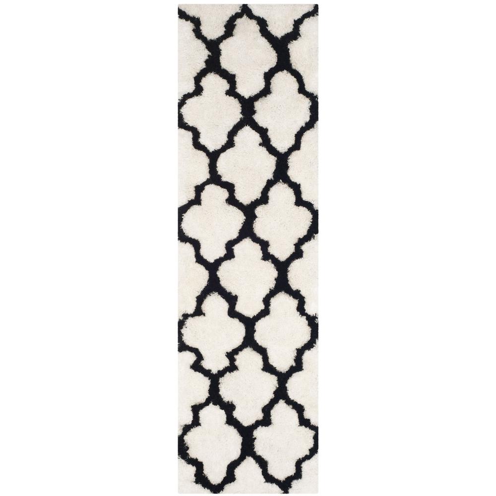 SG-BSG-Barcelona Shag, IVORY / BLACK, 2'-3" X 8', Area Rug, BSG319C-28. Picture 1