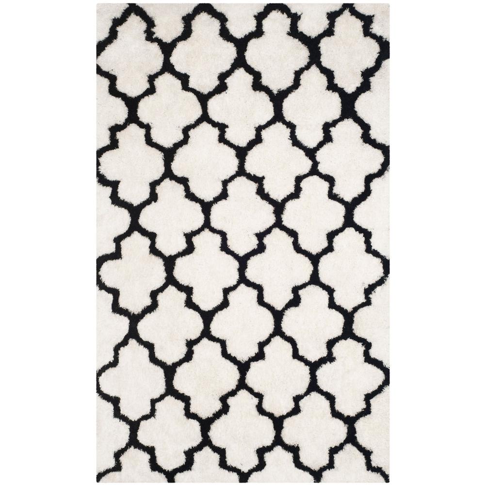 SG-BSG-Barcelona Shag, IVORY / BLACK, 5' X 8', Area Rug, BSG319C-5. Picture 1