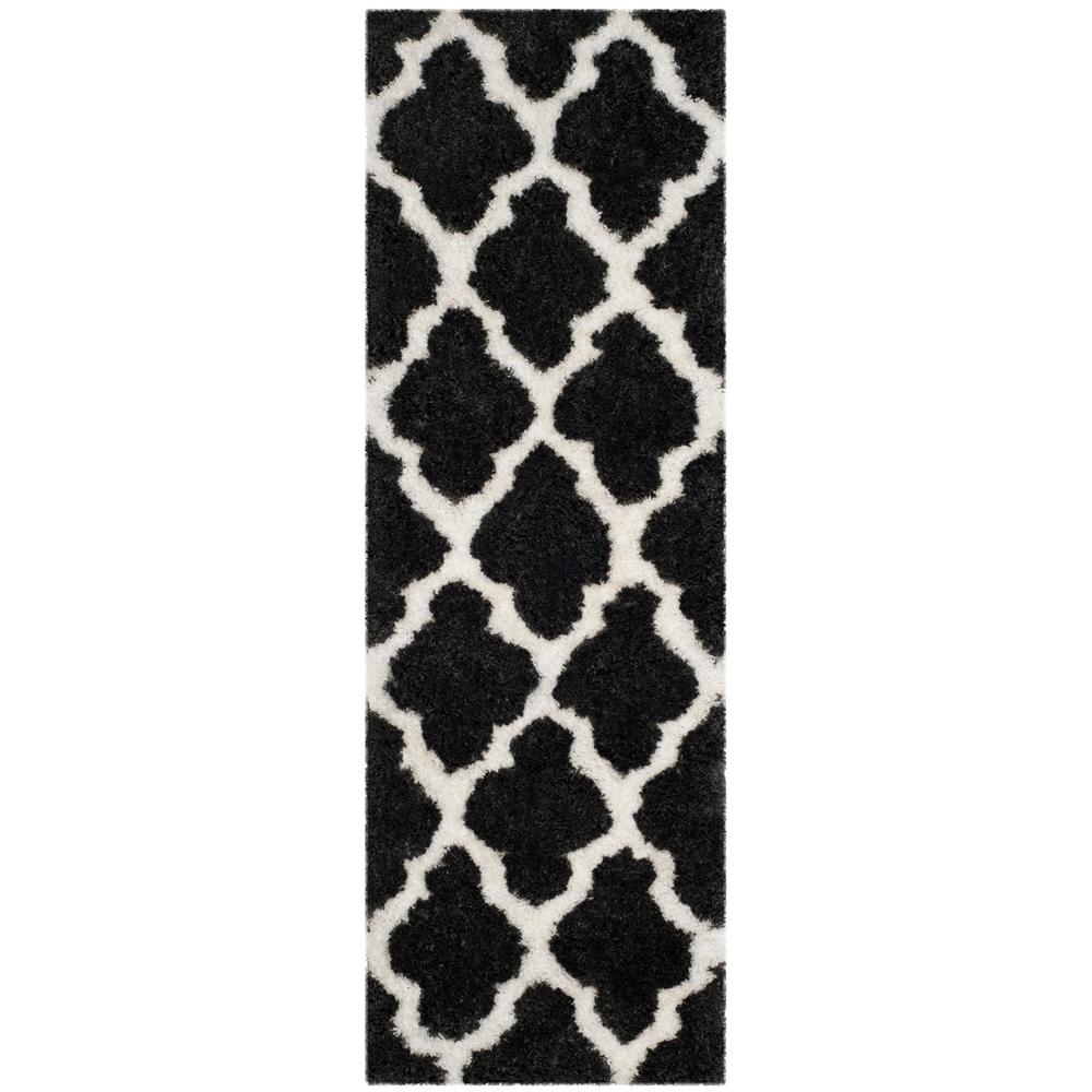 SG-BSG-Barcelona Shag, GRAPHITE / IVORY, 2'-3" X 7', Area Rug, BSG319D-27. Picture 1