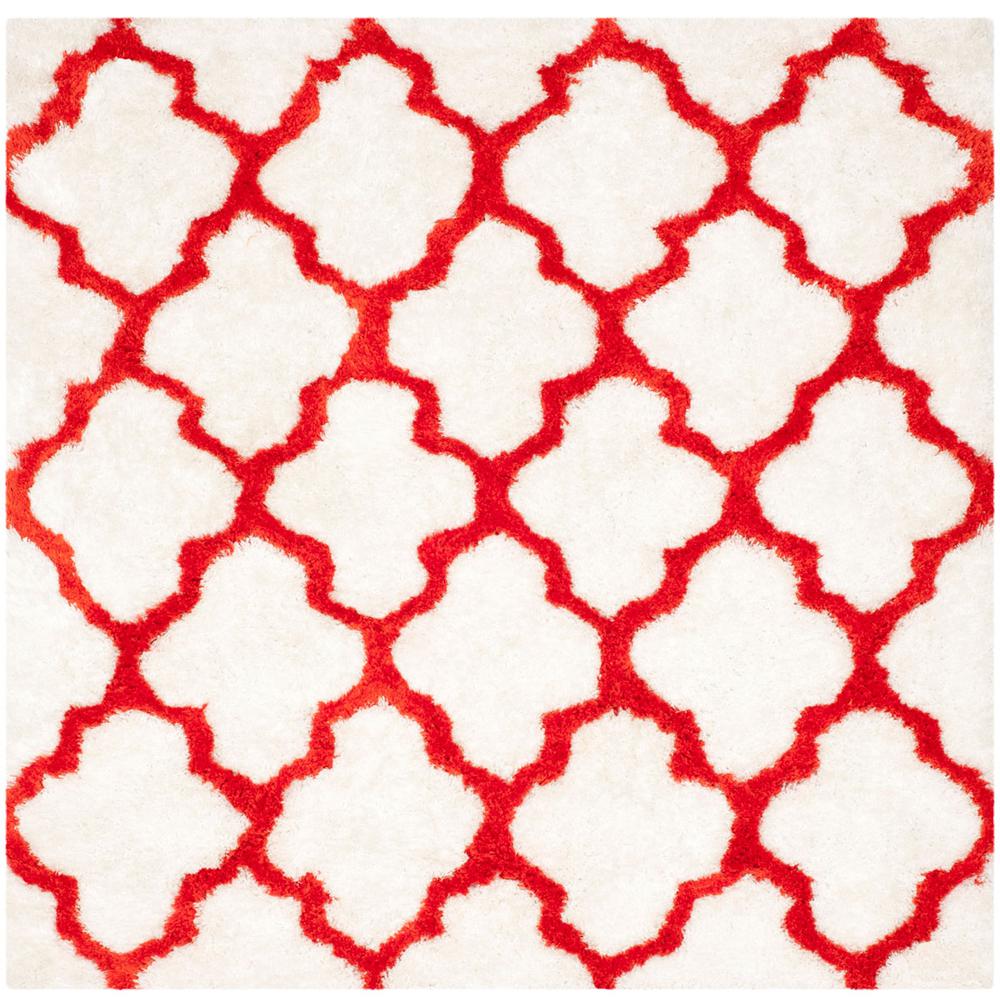 SG-BSG-Barcelona Shag, IVORY / RUST, 5' X 5' Square, Area Rug, BSG319E-5SQ. Picture 1