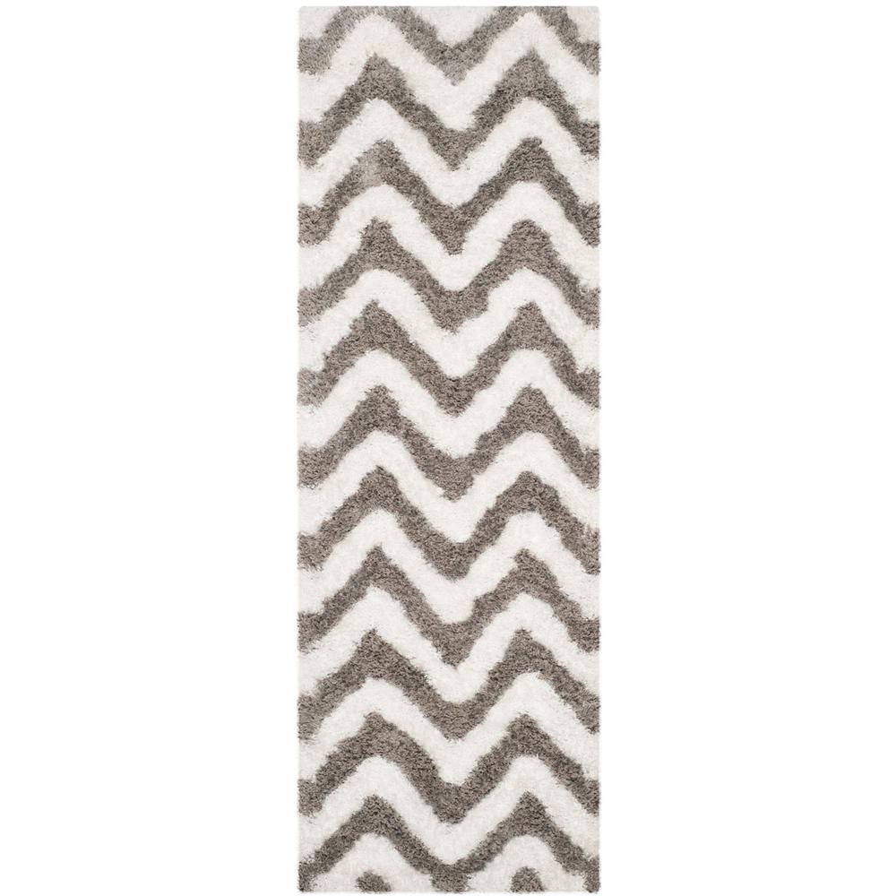 SG-BSG-Barcelona Shag, IVORY / SILVER, 2'-3" X 7', Area Rug, BSG320A-27. Picture 1