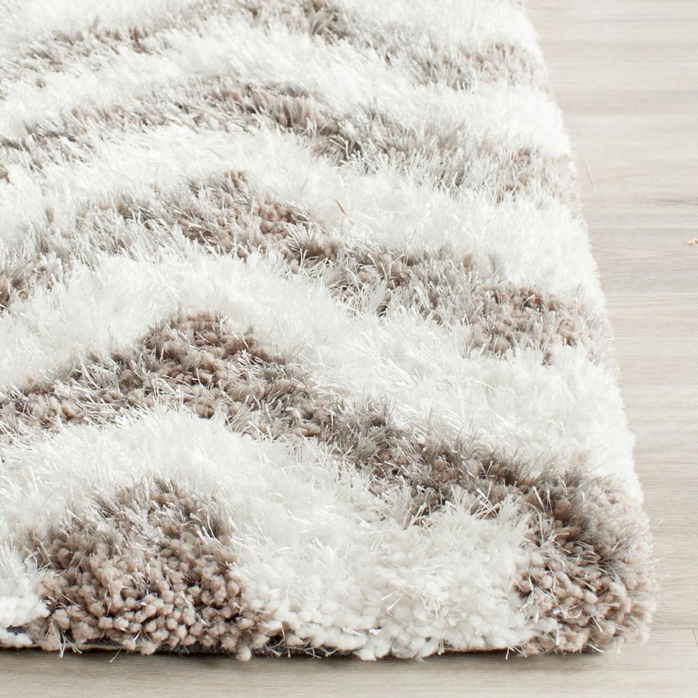 SG-BSG-Barcelona Shag, IVORY / SILVER, 2'-3" X 4', Area Rug, BSG320A-24. Picture 1