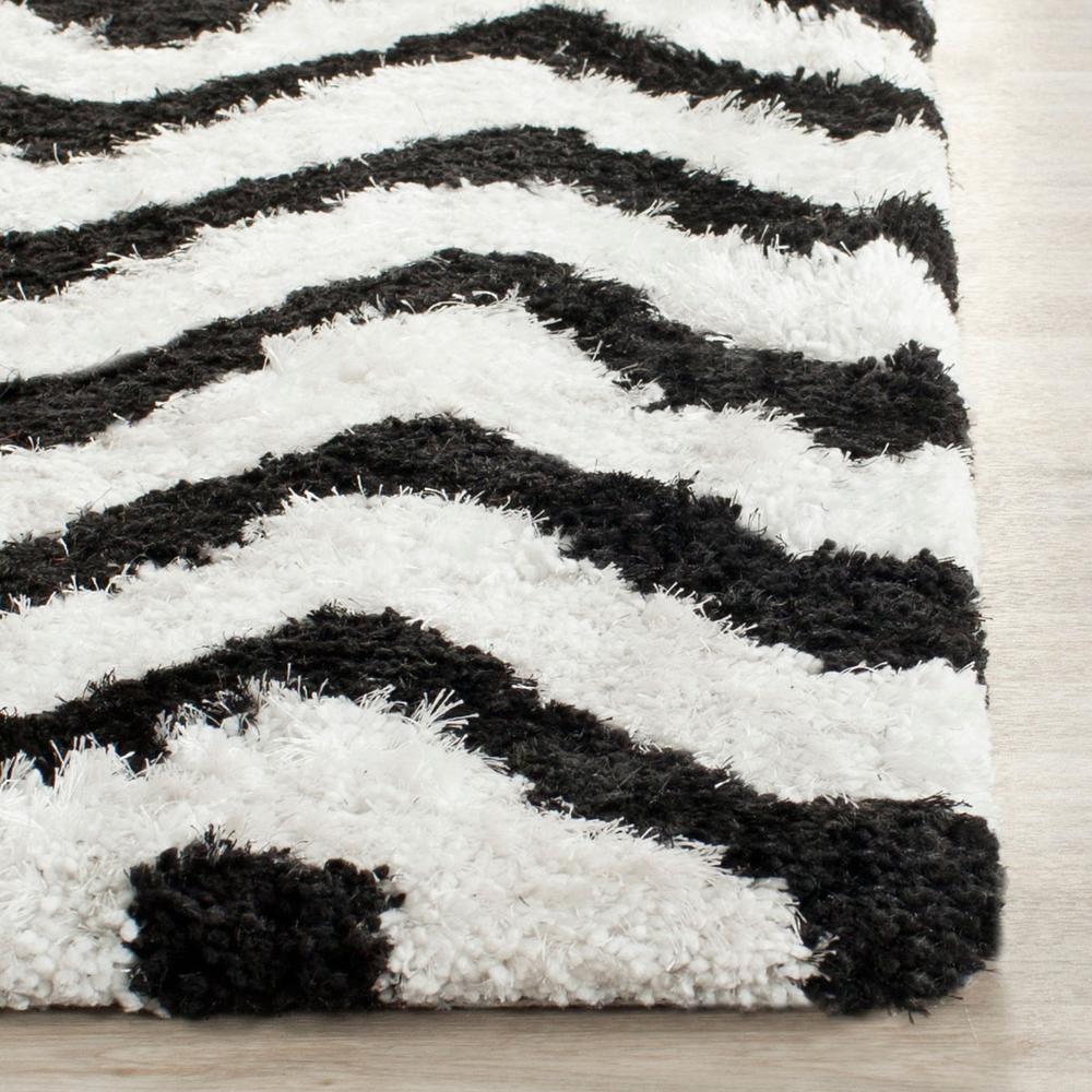 SG-BSG-Barcelona Shag, IVORY / BLACK, 2'-3" X 4', Area Rug, BSG320C-24. Picture 1