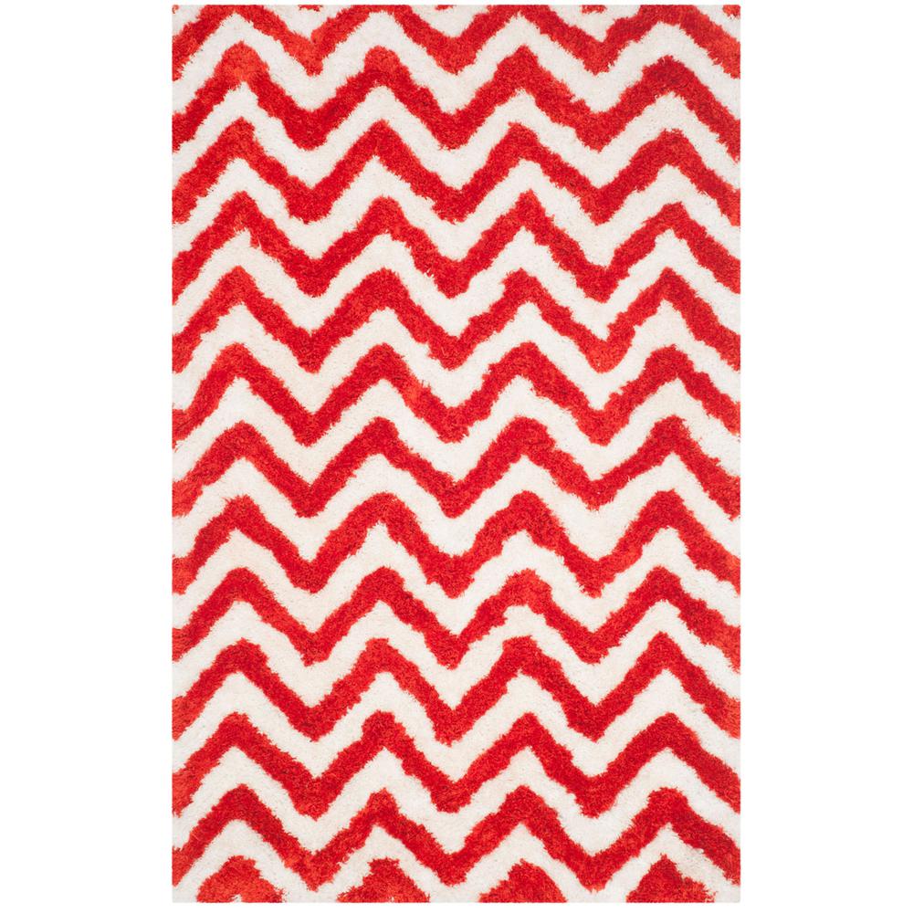 SG-BSG-Barcelona Shag, IVORY / RUST, 4' X 6', Area Rug, BSG320E-4. Picture 1