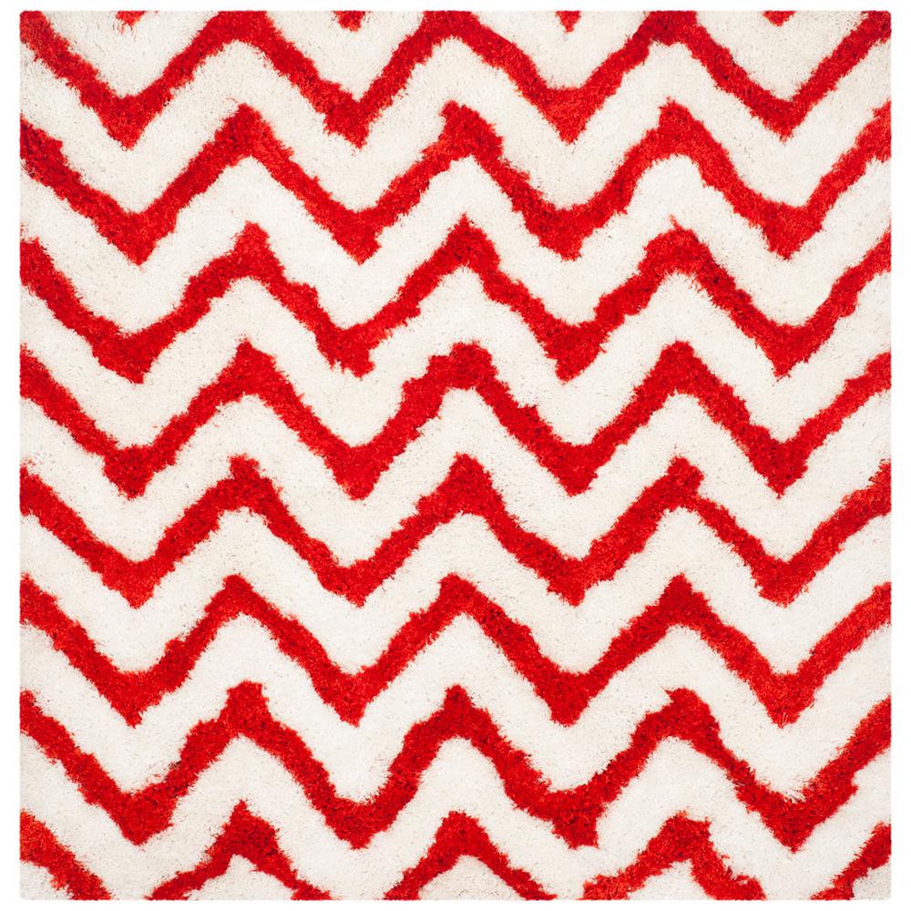 SG-BSG-Barcelona Shag, IVORY / RUST, 5' X 5' Square, Area Rug, BSG320E-5SQ. Picture 1