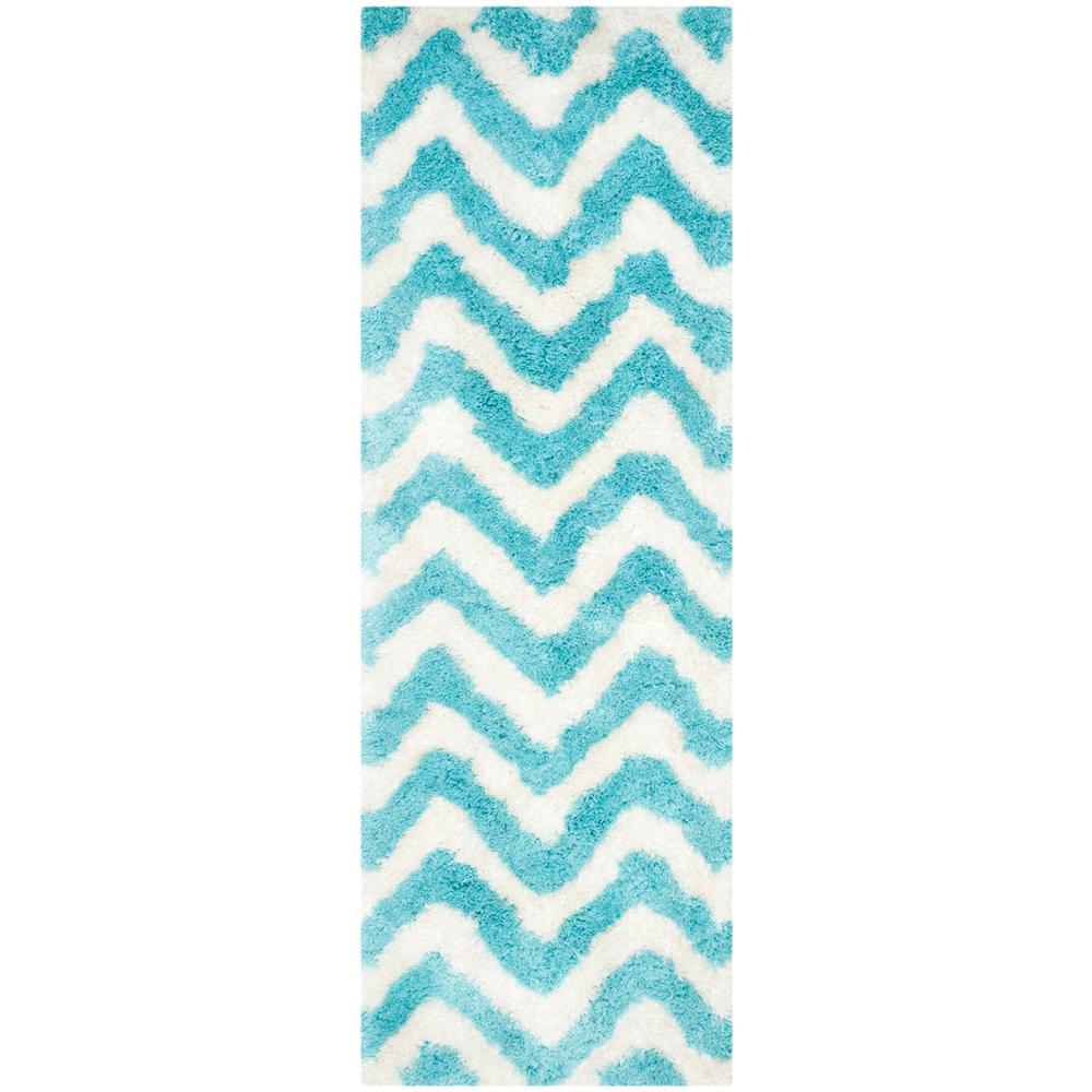 SG-BSG-Barcelona Shag, IVORY / BLUE, 2'-3" X 7', Area Rug. Picture 1