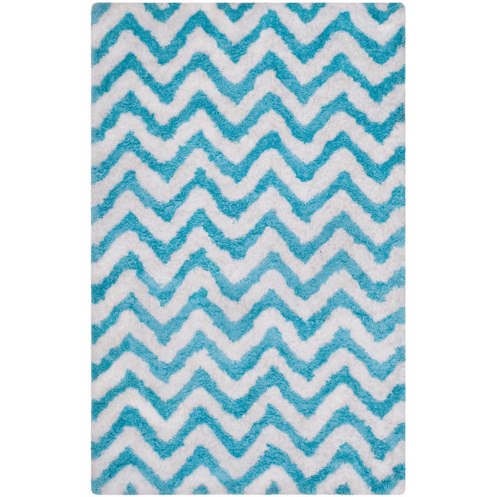 SG-BSG-Barcelona Shag, IVORY / BLUE, 8' X 10', Area Rug. Picture 1