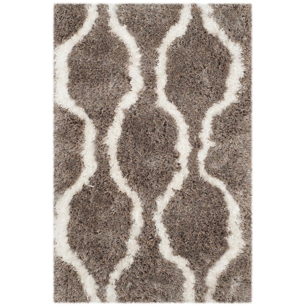 SG-BSG-Barcelona Shag, SILVER / IVORY, 2' X 3', Area Rug. Picture 1