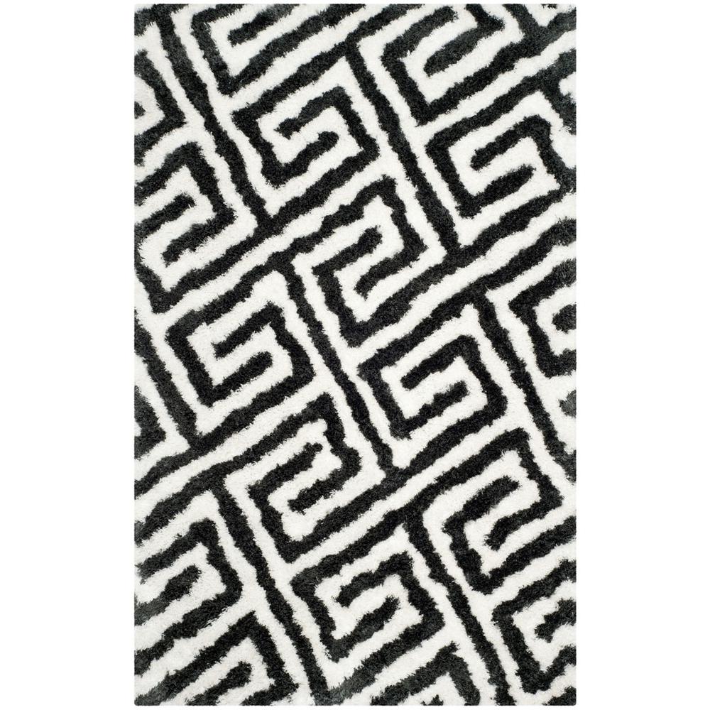 SG-BSG-Barcelona Shag, GRAPHITE / IVORY, 5' X 8', Area Rug, BSG323D-5. Picture 1
