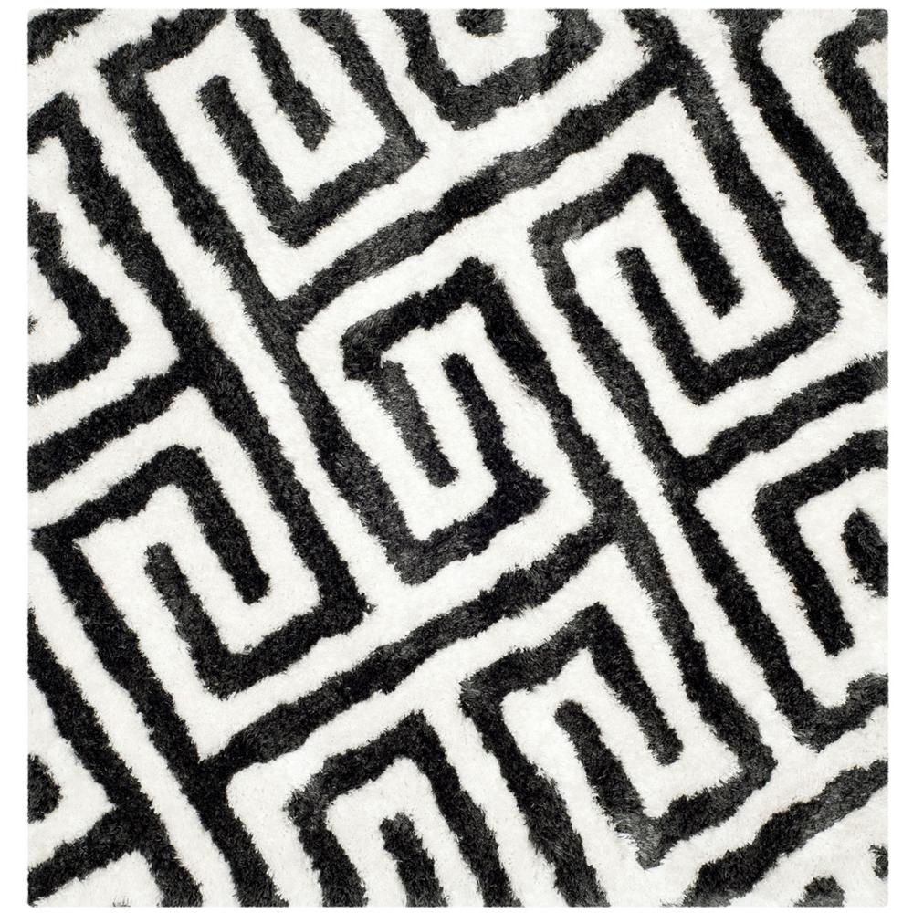 SG-BSG-Barcelona Shag, GRAPHITE / IVORY, 5' X 5' Square, Area Rug, BSG323D-5SQ. Picture 1