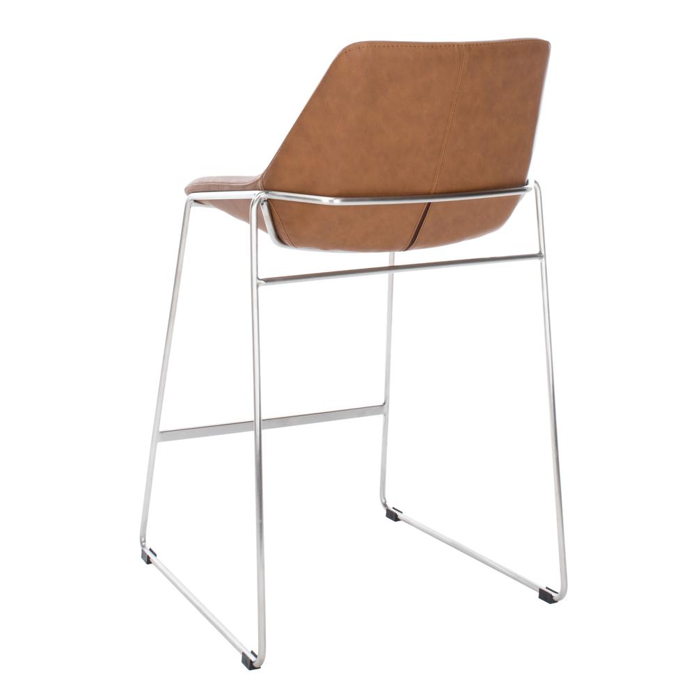 Alexis Mid Century Counter Stool, Matte Cigar Brown. Picture 3