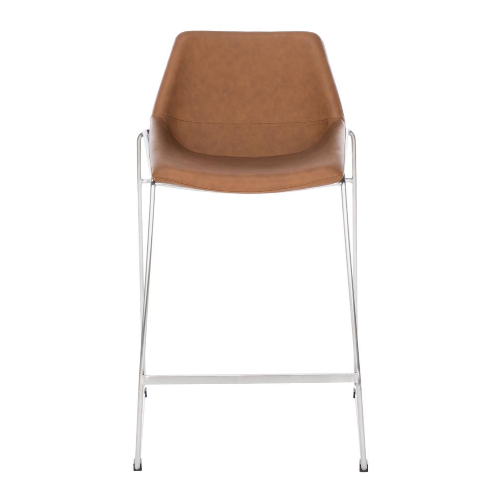 Alexis Mid Century Counter Stool, Matte Cigar Brown. Picture 1