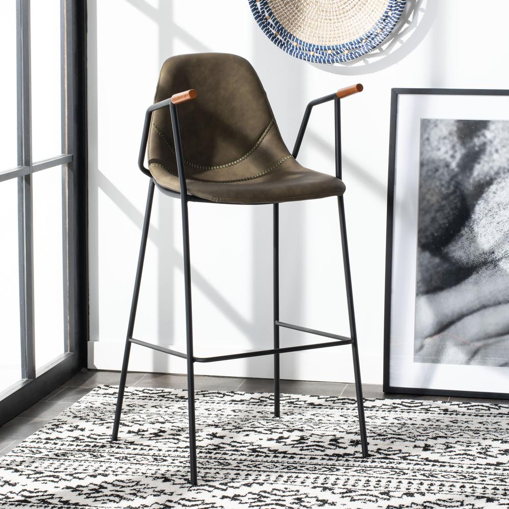 Tanner Mid Century Barstool, Olive. Picture 8