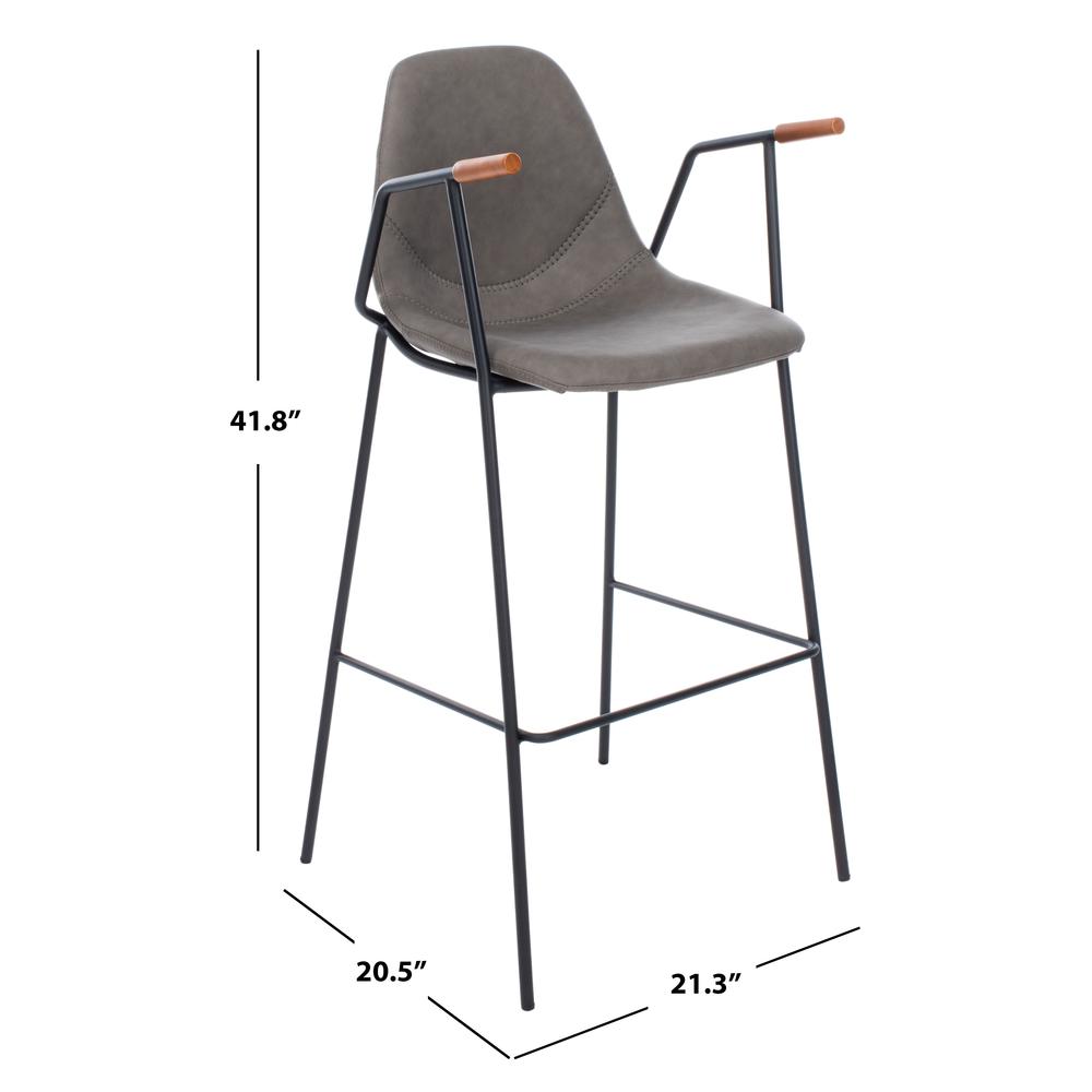 Tanner Mid Century Barstool, Ash Grey. Picture 6