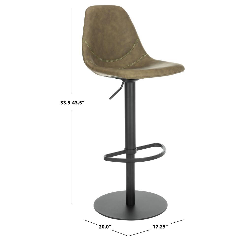 Sky Adjustable Swivel Barstool, Olive. Picture 8