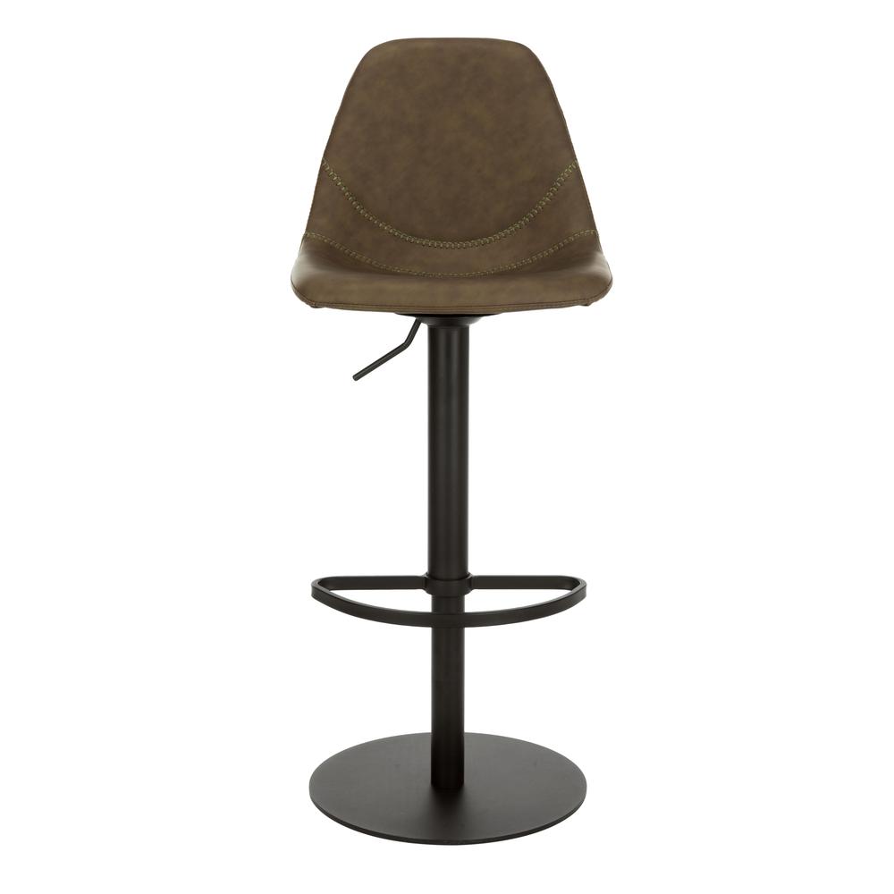Sky Adjustable Swivel Barstool, Olive. Picture 1