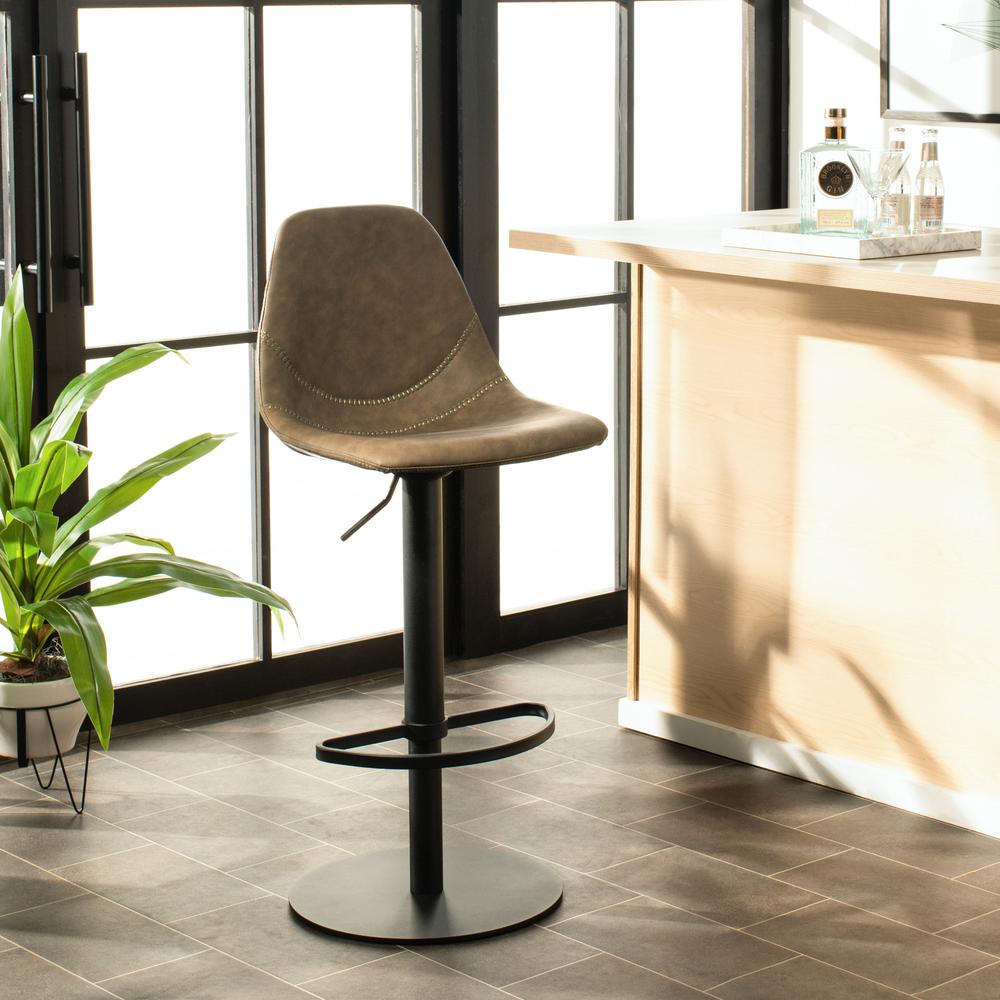 Sky Adjustable Swivel Barstool, Olive. Picture 9