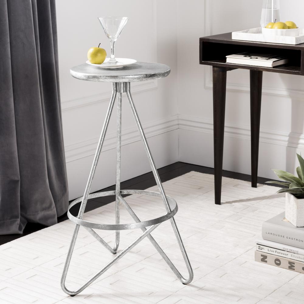 Galexia Bar Stool, Silver Leaf. Picture 5