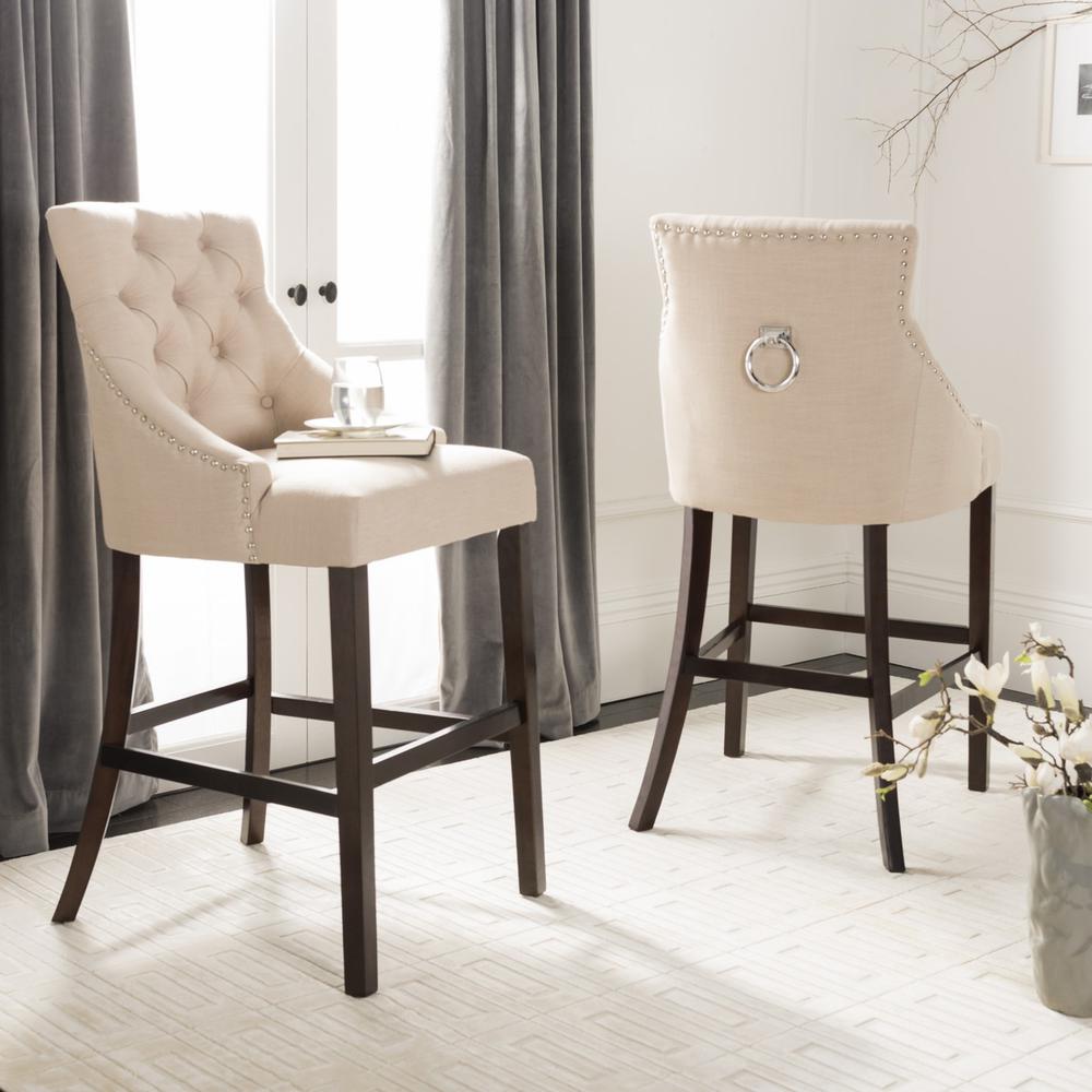 ELENI TUFTED WING BACK BAR STOOL, BST6304E-SET2. Picture 1
