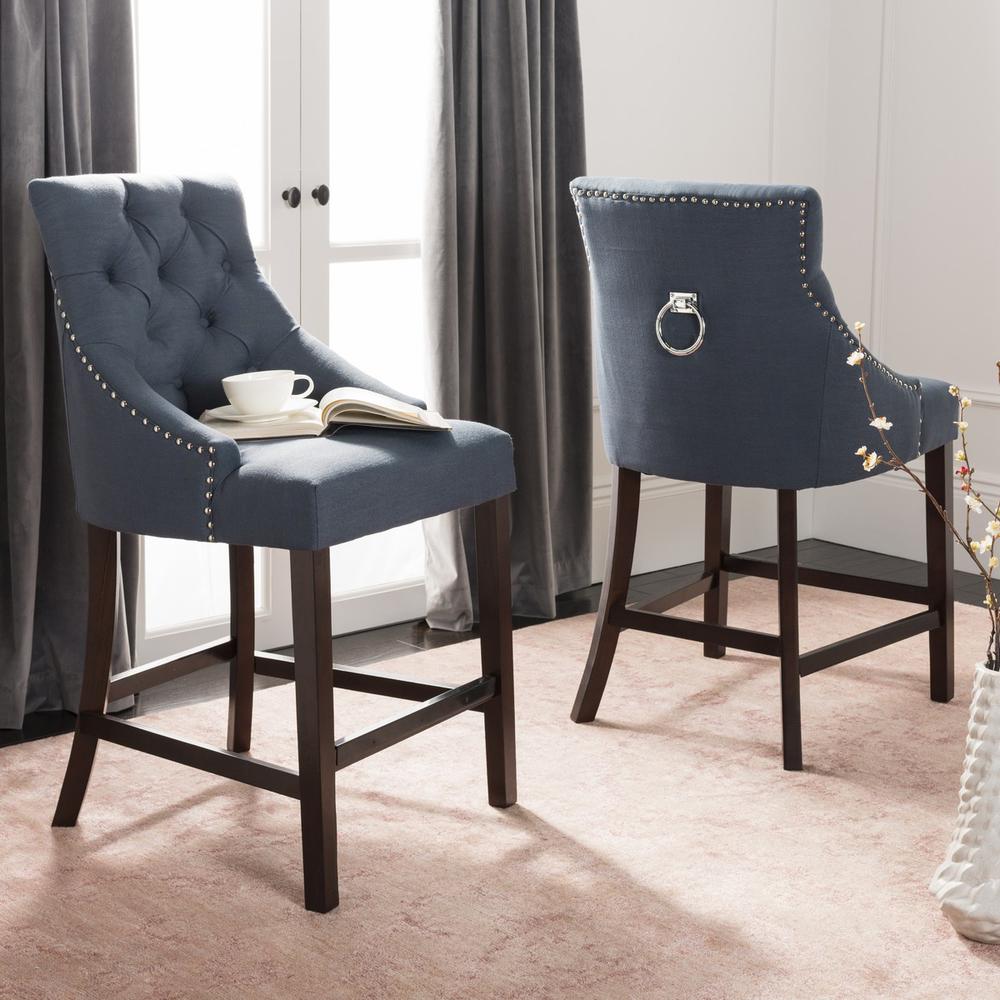ELENI TUFTED WING BACK COUNTER STOOL, BST6305C-SET2. Picture 1