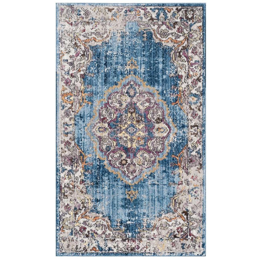 BRISTOL, BLUE / LIGHT GREY, 3' X 5', Area Rug, BTL343C-3. Picture 1