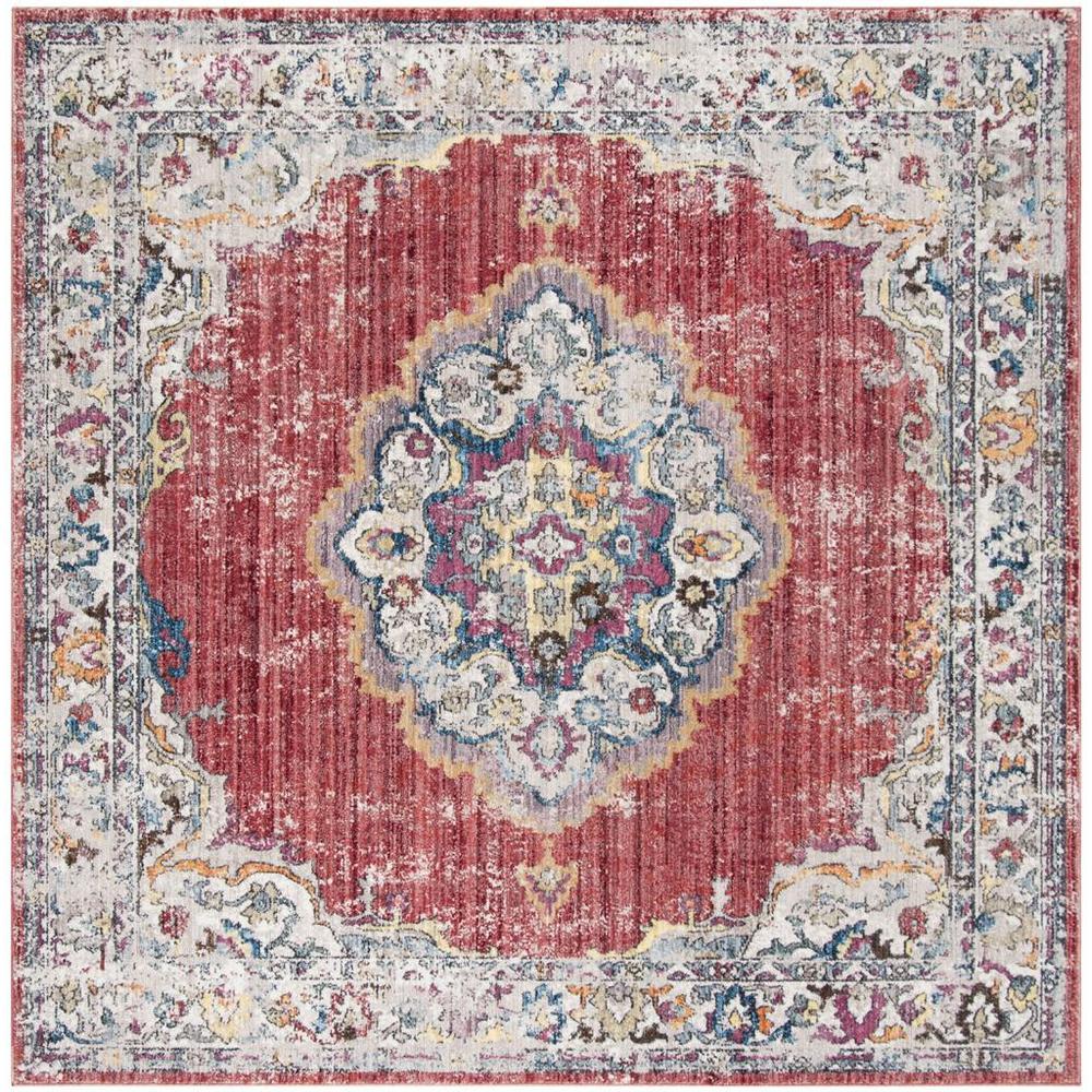 BRISTOL, ROSE / LIGHT GREY, 7' X 7' Square, Area Rug, BTL343R-7SQ. Picture 1