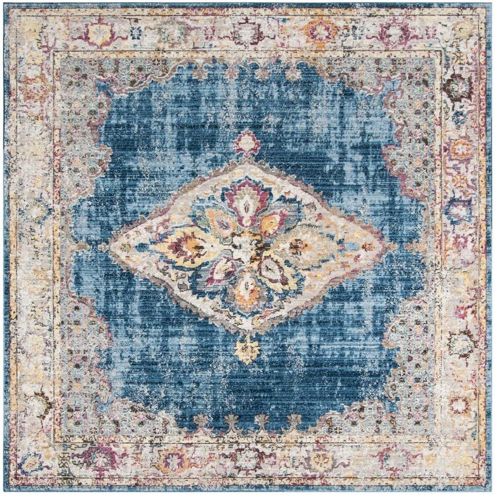 BRISTOL, BLUE / IVORY, 7' X 7' Square, Area Rug, BTL348C-7SQ. Picture 1