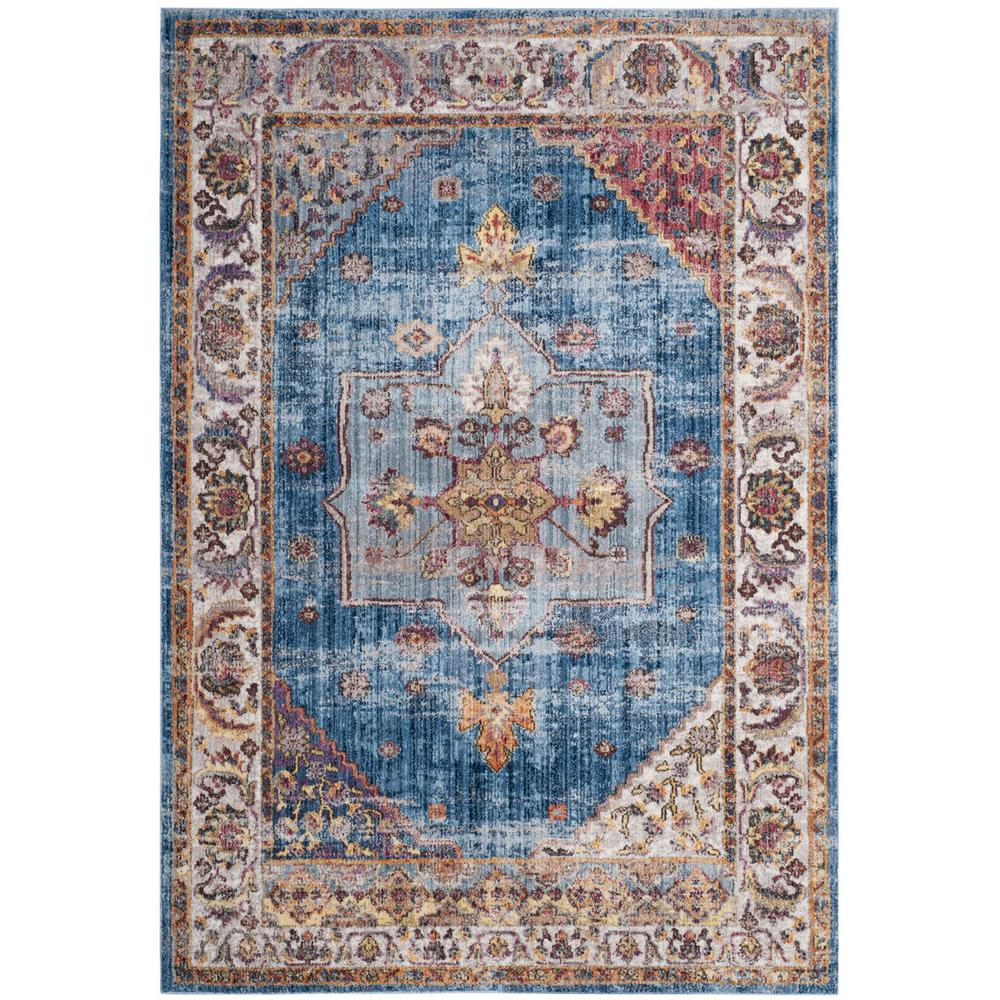BRISTOL, BLUE / IVORY, 5'-1" X 7'-6", Area Rug, BTL349C-5. Picture 1