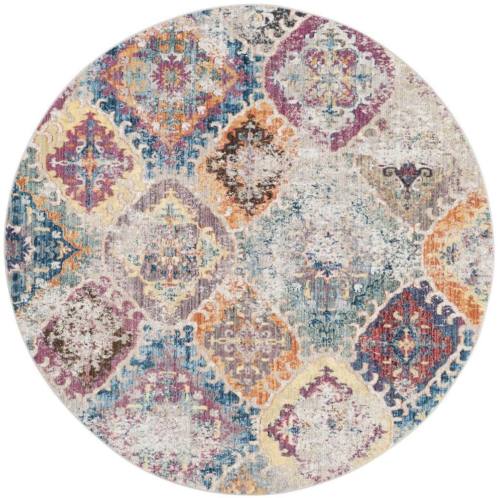 BRISTOL, BLUE / LIGHT GREY, 7' X 7' Round, Area Rug, BTL351D-7R. Picture 1
