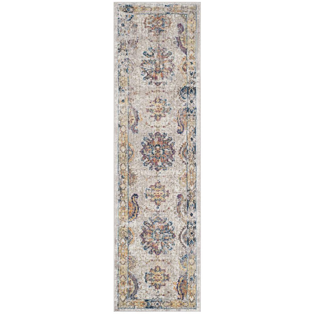 BRISTOL, LIGHT GREY / BLUE, 2'-3" X 12', Area Rug, BTL359A-212. Picture 1