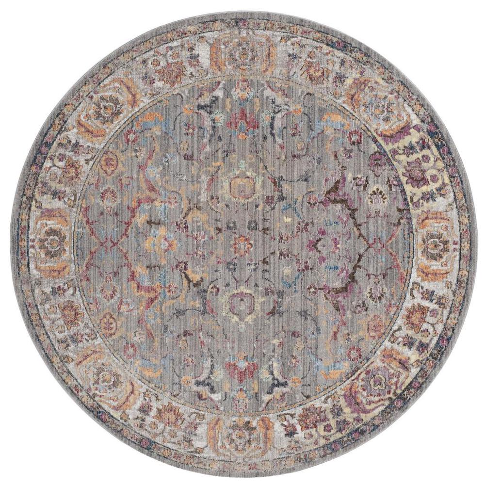 BRISTOL, GREY / LIGHT GREY, 7' X 7' Round, Area Rug. Picture 1