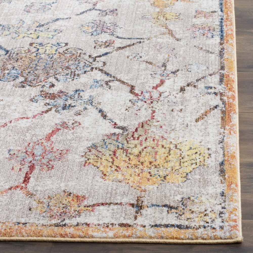 BRISTOL, GREY / ORANGE, 2'-3" X 8', Area Rug. Picture 1