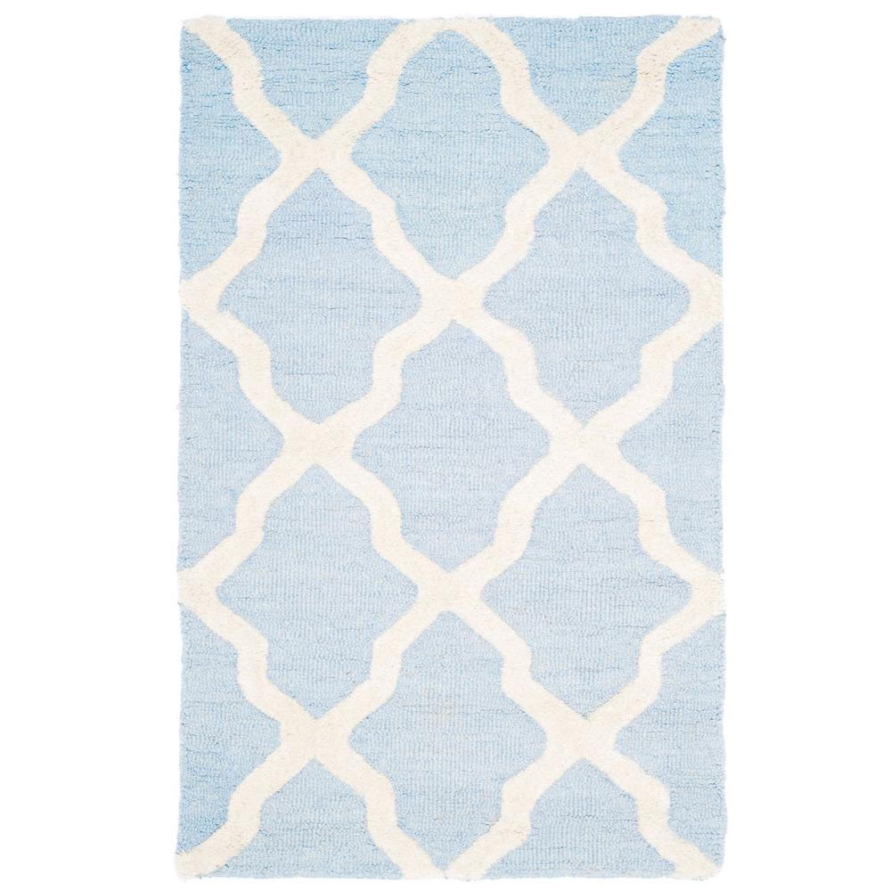 CAMBRIDGE, LIGHT BLUE / IVORY, 2'-6" X 4', Area Rug, CAM121A-24. Picture 1
