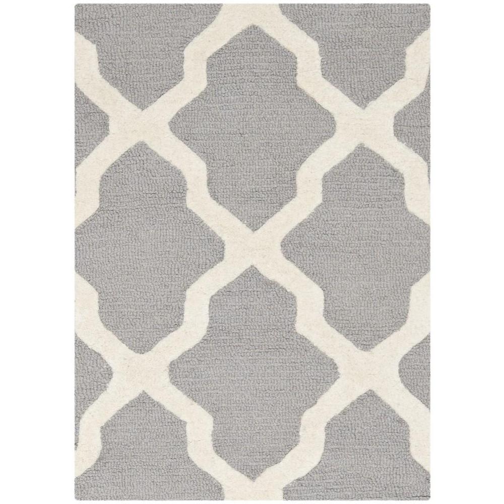CAMBRIDGE, SILVER / IVORY, 2' X 3', Area Rug, CAM121D-2. Picture 1