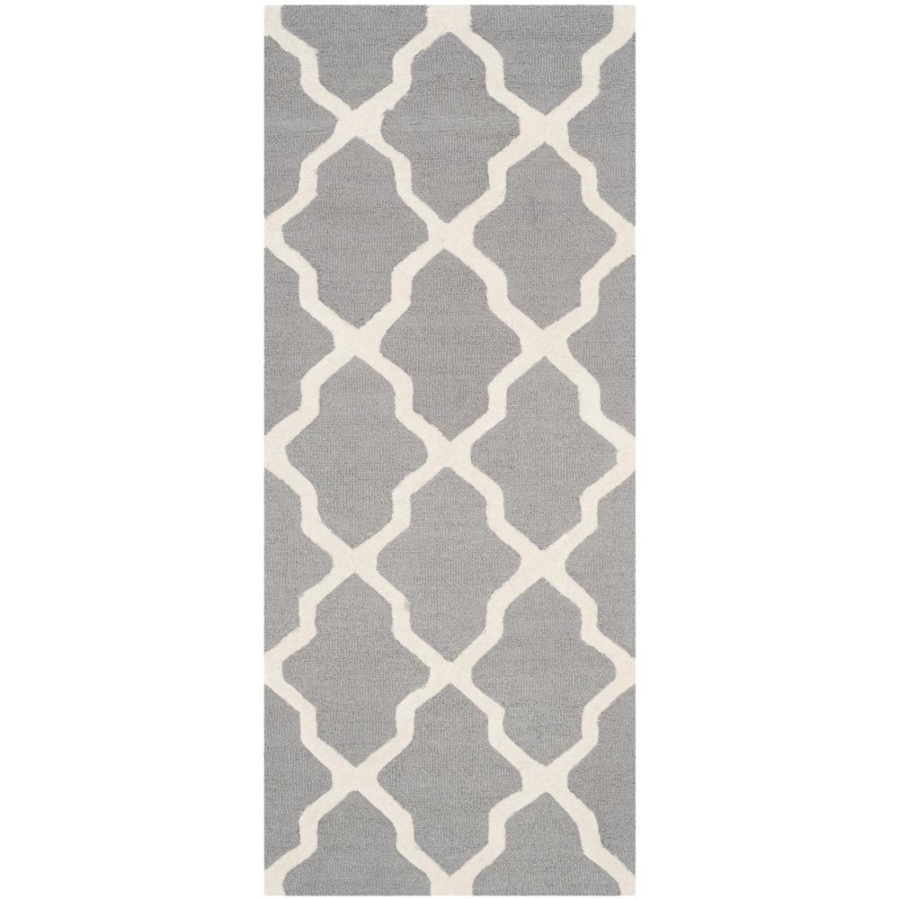 CAMBRIDGE, SILVER / IVORY, 2'-6" X 6', Area Rug, CAM121D-26. Picture 1