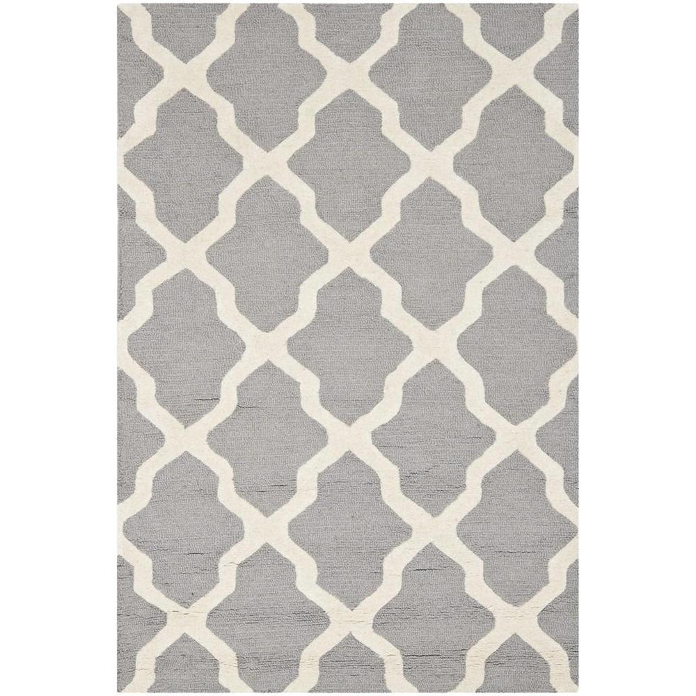 CAMBRIDGE, SILVER / IVORY, 3' X 5', Area Rug, CAM121D-3. Picture 1