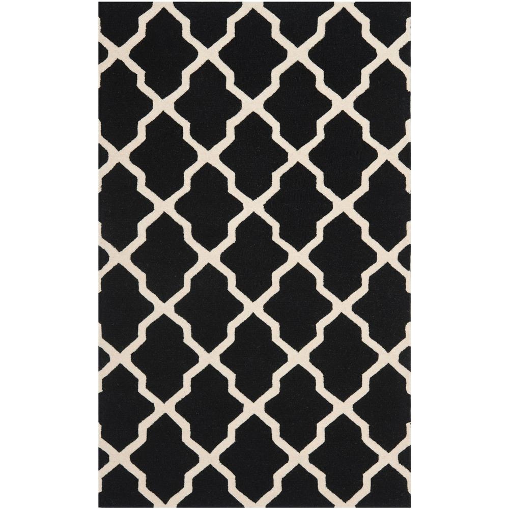 CAMBRIDGE, BLACK / IVORY, 5' X 8', Area Rug, CAM121E-5. Picture 1