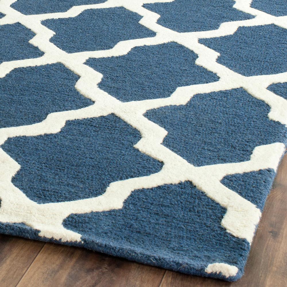 CAMBRIDGE, NAVY BLUE / IVORY, 10' X 14', Area Rug, CAM121G-10. Picture 1