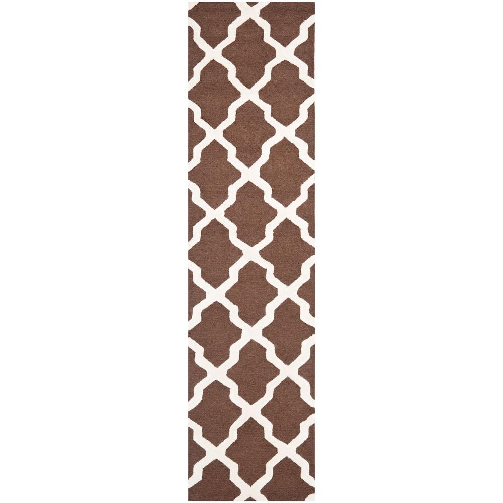 CAMBRIDGE, DARK BROWN / IVORY, 2'-6" X 10', Area Rug, CAM121H-210. Picture 1