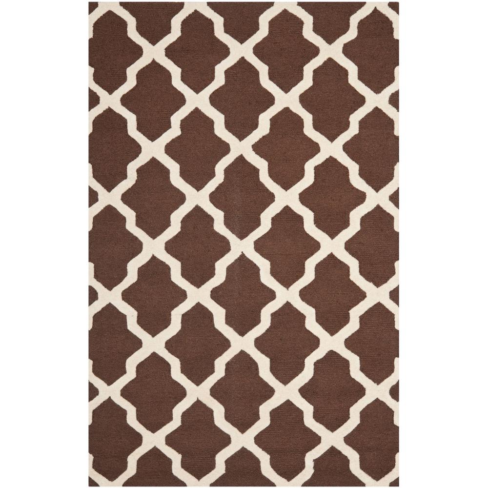 CAMBRIDGE, DARK BROWN / IVORY, 5' X 8', Area Rug, CAM121H-5. Picture 1