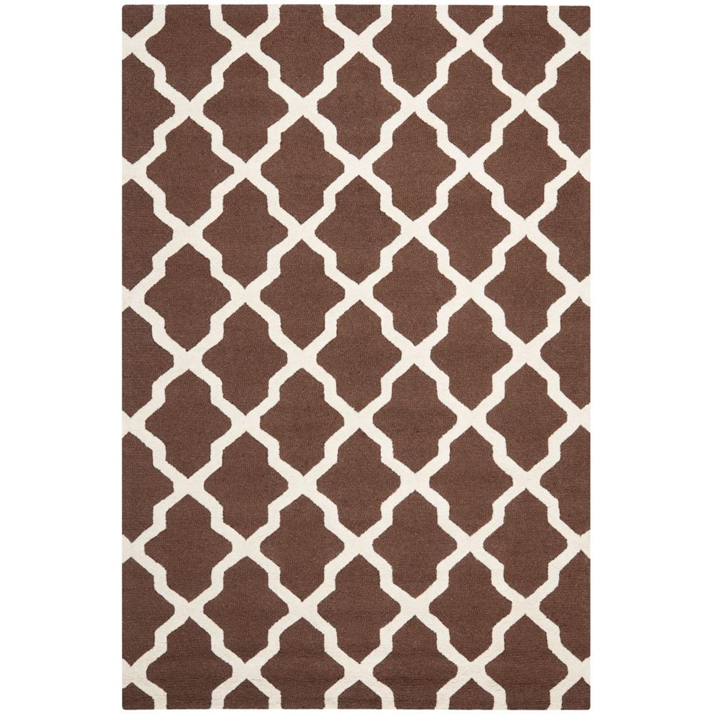 CAMBRIDGE, DARK BROWN / IVORY, 6' X 9', Area Rug, CAM121H-6. Picture 1
