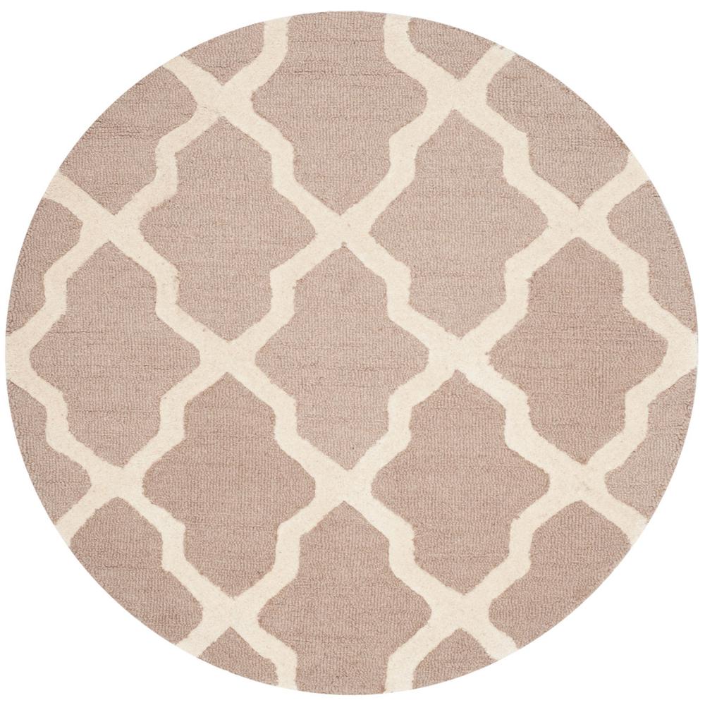 CAMBRIDGE, BEIGE / IVORY, 4' X 4' Round, Area Rug, CAM121J-4R. Picture 1